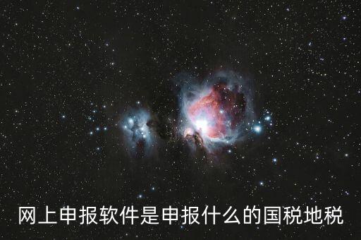 國(guó)稅申報(bào)軟件是什么，申報(bào)軟件是什么