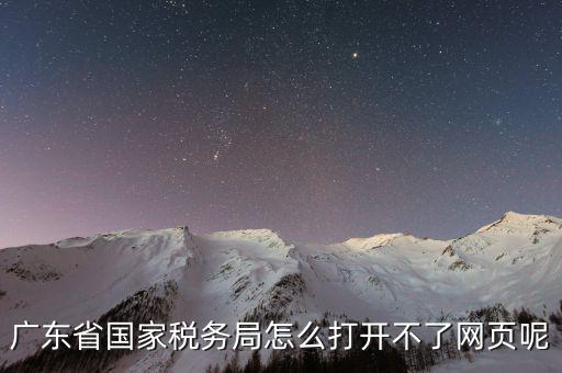 廣東省國家稅務(wù)局怎么打開不了網(wǎng)頁呢