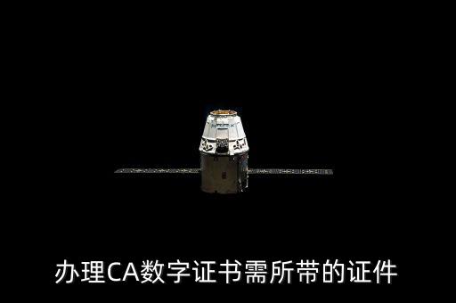 辦理CA數(shù)字證書(shū)需所帶的證件