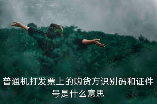 發(fā)票方識(shí)別號(hào)是什么，普通機(jī)打發(fā)票上的購(gòu)貨方識(shí)別碼和證件號(hào)是什么意思