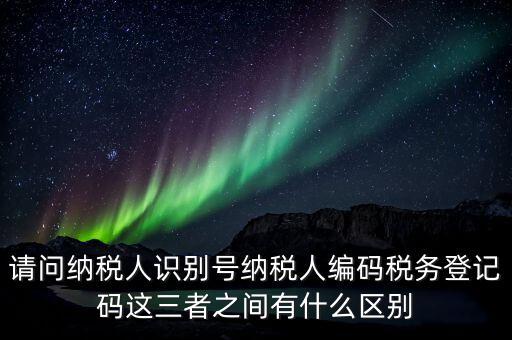 稅收編碼影響什么不同，納稅編碼和稅務登記號碼有什么不同