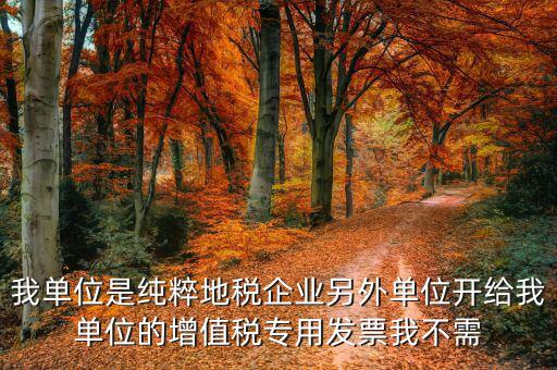 我單位是純粹地稅企業(yè)另外單位開(kāi)給我單位的增值稅專(zhuān)用發(fā)票我不需