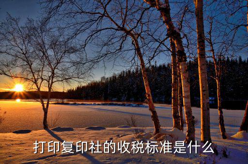 打字復印交什么稅，打印復印社的收稅標準是什么