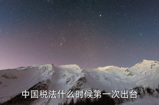 中國稅法什么時(shí)候第一次出臺(tái)