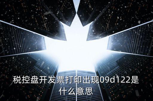發(fā)票09d121什么意思，稅控盤開發(fā)票打印出現(xiàn)09d122是什么意思