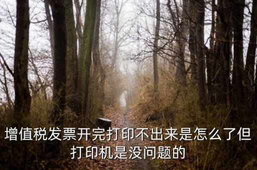 為什么打印發(fā)票打不出來，增值稅發(fā)票開完打印不出來是怎么了但打印機(jī)是沒問題的