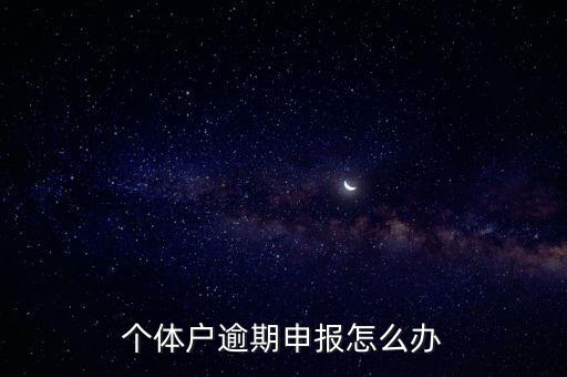 個體戶逾期申報怎么辦