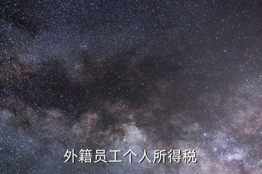 什么是外籍個(gè)人所得稅，外籍員工個(gè)人所得稅