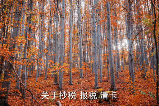 抄稅報(bào)稅清卡什么意思，北京抄稅報(bào)稅清卡怎么回事 求指點(diǎn)