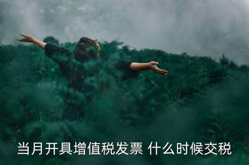 當月開具增值稅發(fā)票 什么時候交稅