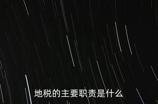 我為地稅做什么，地稅的主要職責(zé)是什么