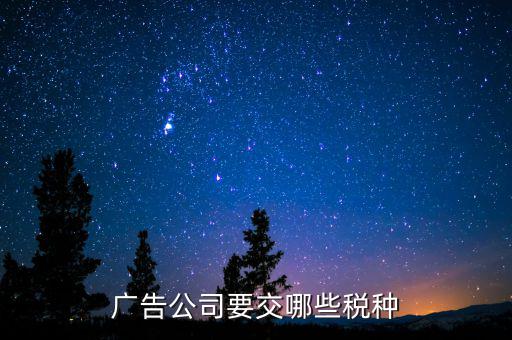 廣告業(yè)交什么稅，廣告公司要交哪些稅種
