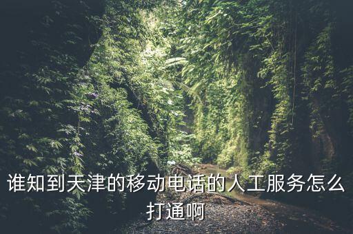 天津12366為什么打不通，誰(shuí)知到天津的移動(dòng)電話的人工服務(wù)怎么打通啊