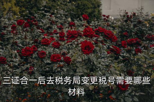 稅號變更需要什么合同，三證合一后去稅務局變更稅號需要哪些材料