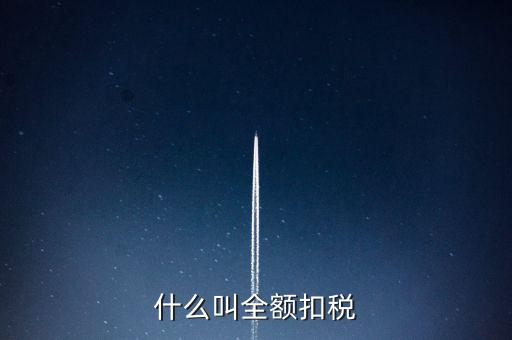 什么是全額納稅，請問地稅局說的個稅要全員全額交納是啥意思