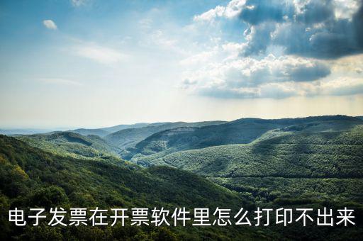 電子發(fā)票在開票軟件里怎么打印不出來(lái)