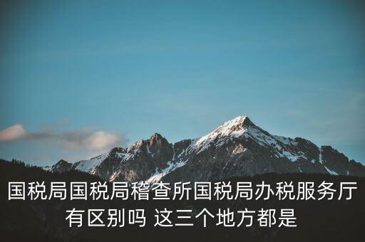 國稅局國稅局稽查所國稅局辦稅服務廳有區(qū)別嗎 這三個地方都是