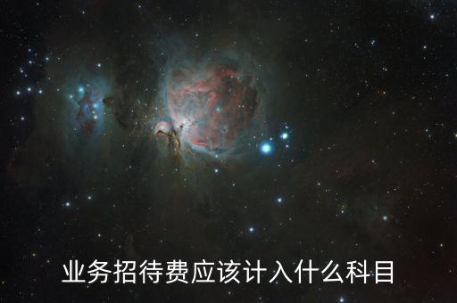業(yè)務(wù)招待費(fèi)應(yīng)該計入什么科目