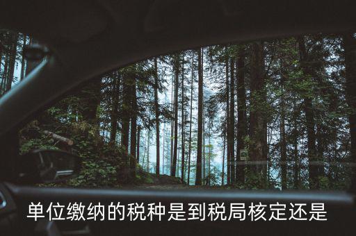 什么時候 稅種核定，單位繳納的稅種是到稅局核定還是
