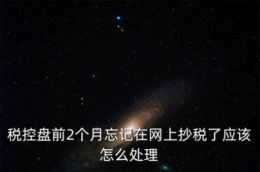 稅控盤(pán)前2個(gè)月忘記在網(wǎng)上抄稅了應(yīng)該怎么處理