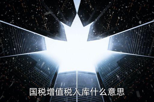 國稅官網(wǎng)的稅庫銀是什么意思，國稅增值稅入庫什么意思