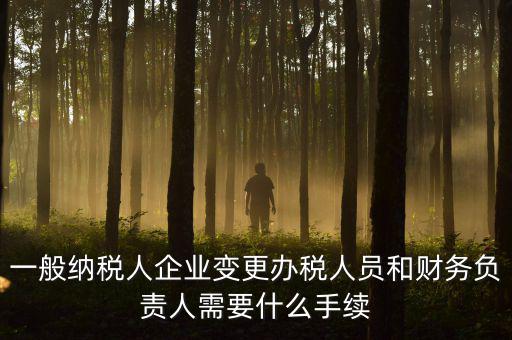 一般納稅人企業(yè)變更辦稅人員和財務(wù)負(fù)責(zé)人需要什么手續(xù)