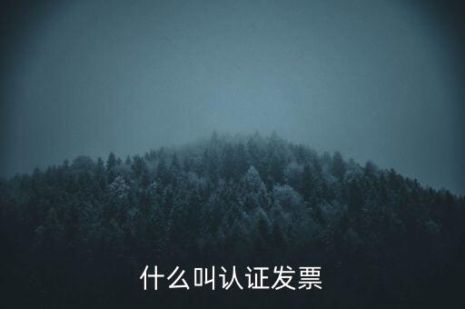 什么是認(rèn)證發(fā)票，什么叫認(rèn)證發(fā)票