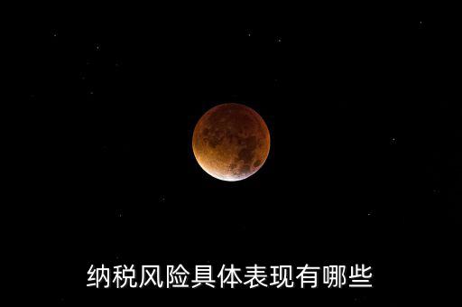 納稅風(fēng)險(xiǎn)具體表現(xiàn)有哪些