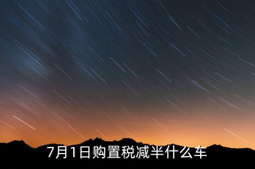 車稅減半針對(duì)什么車，101以后購(gòu)車附加費(fèi)減半 包含哪些車型