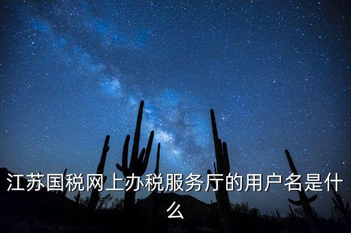 江蘇國稅用戶名密碼是什么，江蘇國稅網(wǎng)上辦稅服務(wù)廳的用戶名是什么