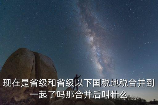現(xiàn)在是省級(jí)和省級(jí)以下國稅地稅合并到一起了嗎那合并后叫什么