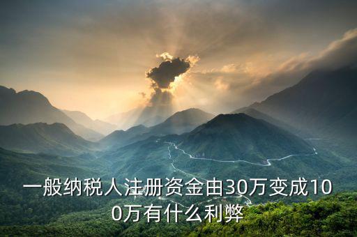 什么是案頭審核，一般納稅人注冊(cè)資金由30萬(wàn)變成100萬(wàn)有什么利弊