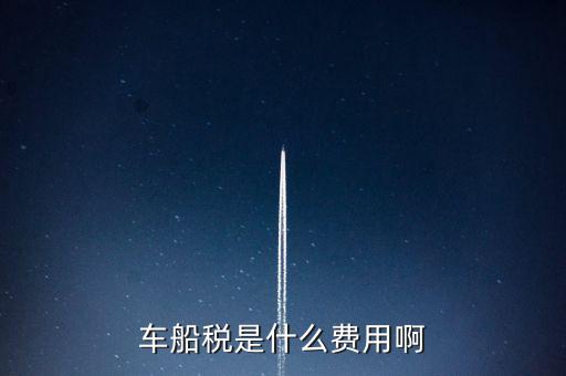 報銷車船費是什么，車船稅是什么費用啊