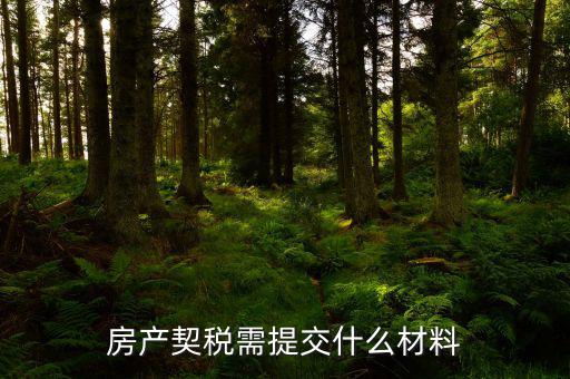商品房交契稅需要什么材料，買房契稅何時交需要提供哪些材料