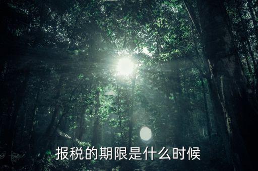 什么是報(bào)稅期，報(bào)稅的期限是什么時候