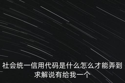 統(tǒng)一社會(huì)信用代碼指什么意思，深圳碼統(tǒng)一社會(huì)信用代碼是什么