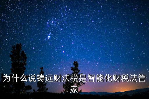 為什么說鑄遠財法稅是智能化財稅法管家