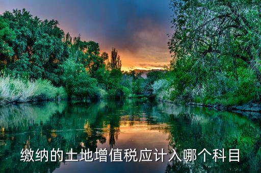 土地增值稅計(jì)什么科目，繳納的土地增值稅應(yīng)計(jì)入哪個(gè)科目