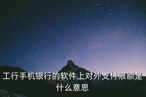 對外支付什么意思，工商銀行支出對外什么意思