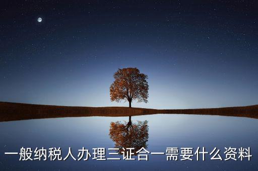 稅務(wù)三證合一需要什么資料，一般納稅人辦理三證合一需要什么資料
