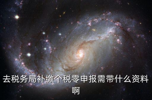 補繳個稅需要什么資料，去稅務局補繳個稅零申報需帶什么資料啊