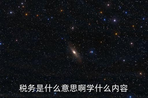 稅務是什么意思啊學什么內(nèi)容