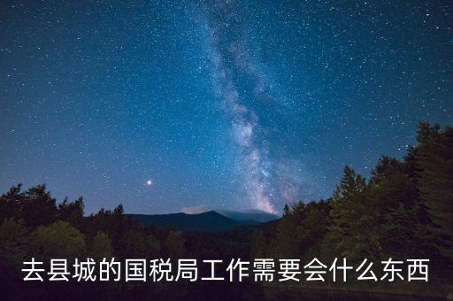 去縣城的國(guó)稅局工作需要會(huì)什么東西