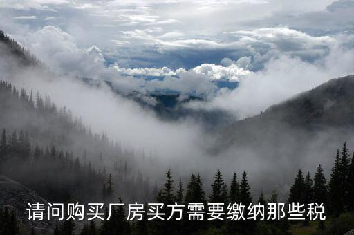 請(qǐng)問(wèn)購(gòu)買(mǎi)廠房買(mǎi)方需要繳納那些稅