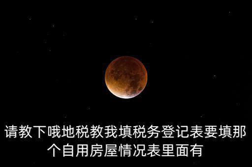 稅務(wù)上自用是什么意思，請(qǐng)教下哦地稅教我填稅務(wù)登記表要填那個(gè)自用房屋情況表里面有