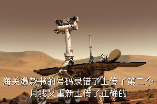 海關繳款書缺聯(lián)是什么意思，海關繳款書的號碼錄錯了上傳了第二個月我又重新上傳了正確的