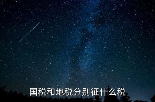 國稅地稅分別報什么稅，國稅和地稅局分別要交哪些稅和報表