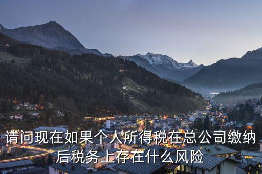 個(gè)人所得稅有什么風(fēng)險(xiǎn)，個(gè)人所得稅繳納風(fēng)險(xiǎn)有哪些