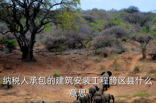 納稅人跨縣 市 區(qū) 是指什么，納稅人承包的建筑安裝工程跨區(qū)縣什么意思