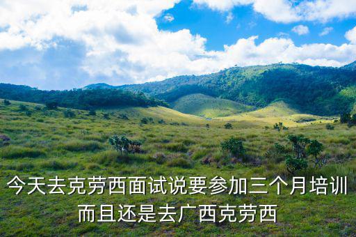 今天去克勞西面試說(shuō)要參加三個(gè)月培訓(xùn)而且還是去廣西克勞西